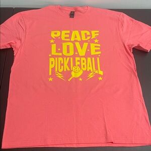Gildan Women's Pink Peace Love Pickleball Tee